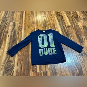 Circo Navy Blue Long Sleeve Shirt with #01 Dude Design